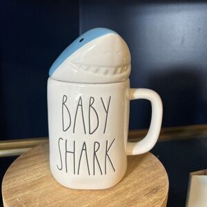 Rae Dunn "Baby Shark" Mug with Shark Shaped Topper